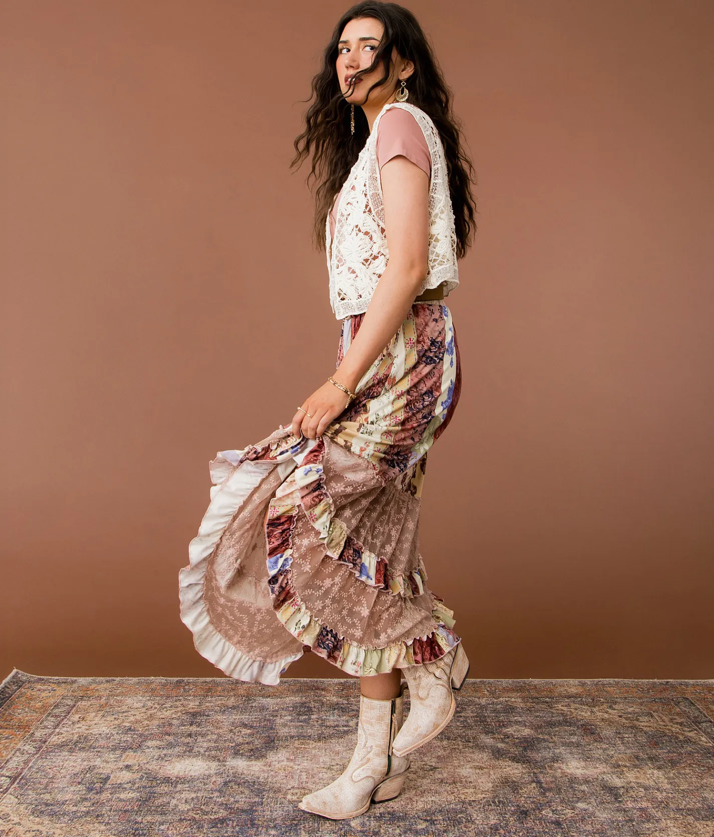 Gimmicks Mixed Print Maxi Skirt Multi Outlet