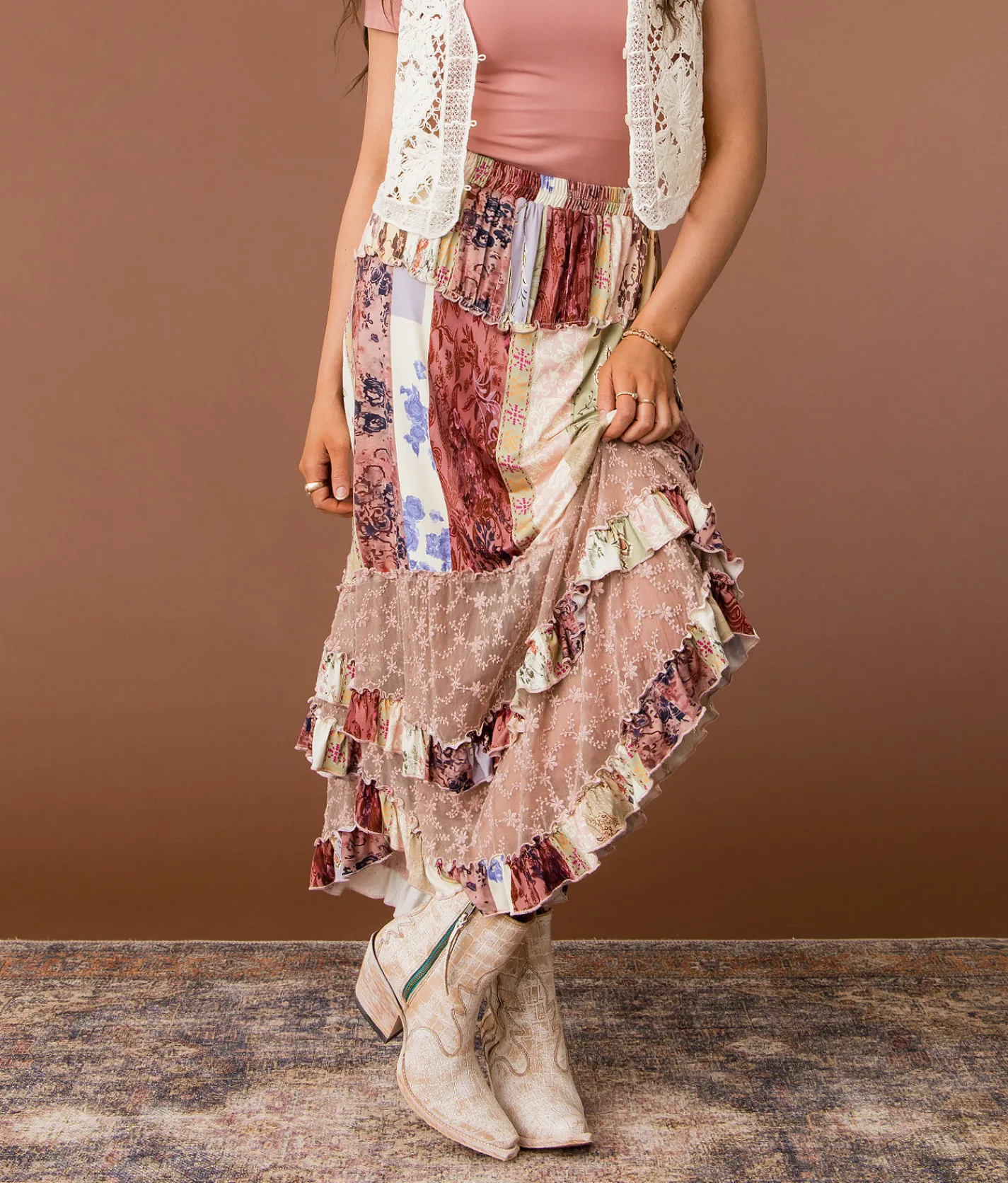 Gimmicks Mixed Print Maxi Skirt Multi Outlet