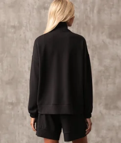 Tops|Activewear | Buckle Black Mock Neck Cardigan Black