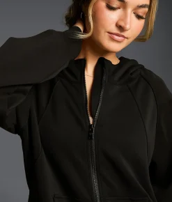 Buckle Black Modal Blend Hoodie Black Online