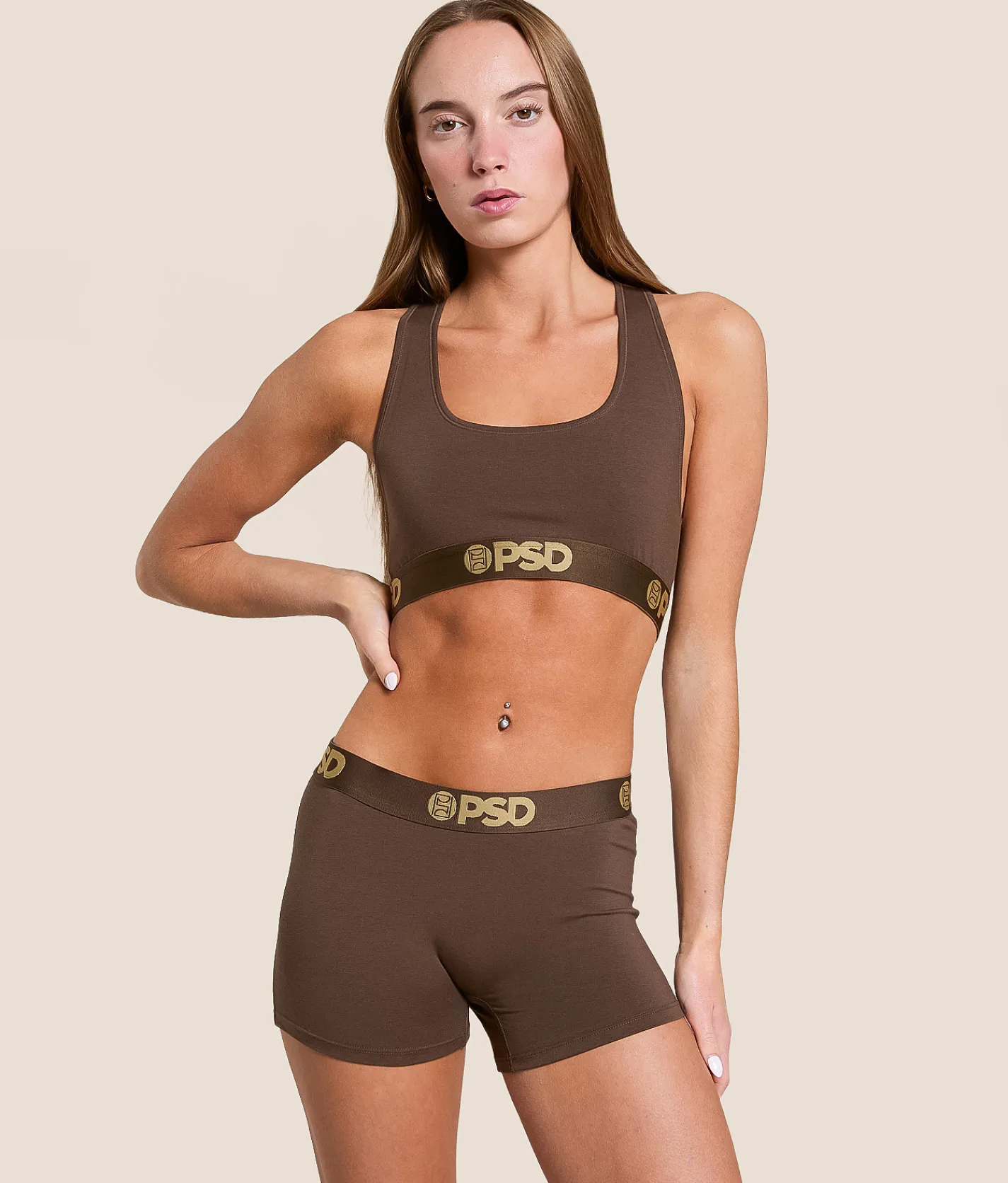PSD Modal Blend Sports Bra Brown Sale