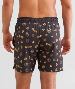 Bioworld Modelo Cerveza Stretch Swim Trunks Black Discount