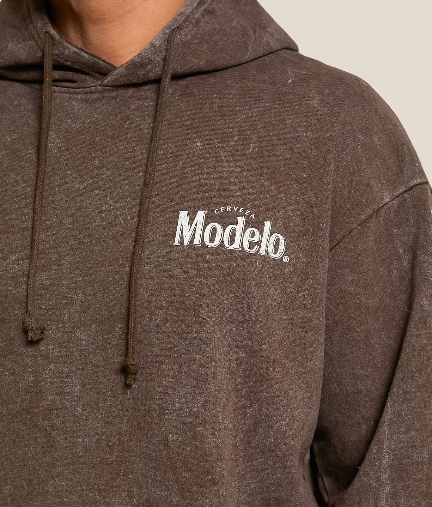 Tops | Changes Modelo Cowboy Rope Hooded Sweatshirt Brown Mineral Wash