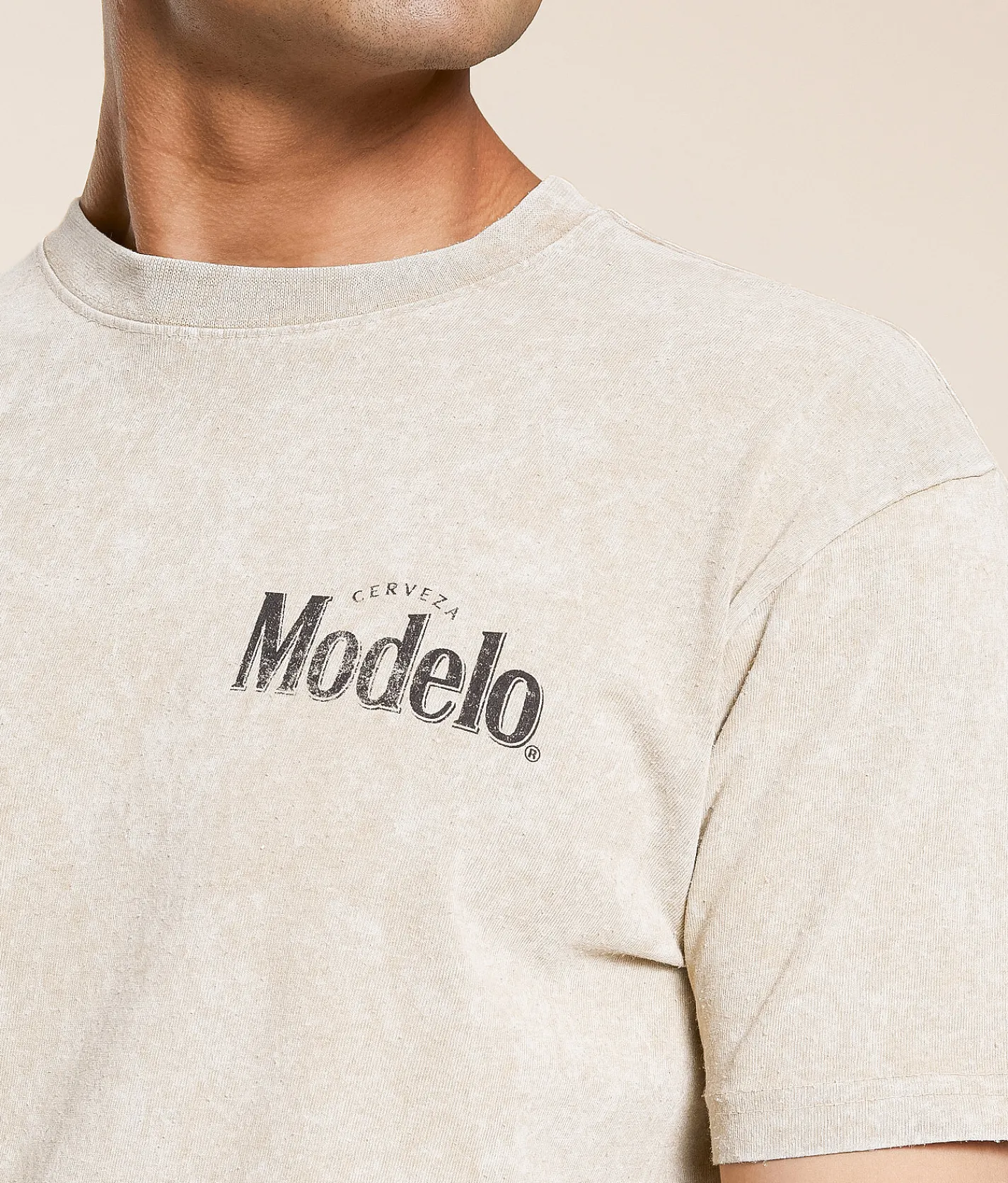 Graphic T-Shirts | Changes Modelo Cowboy Rope T-Shirt Beige Mineral Wash