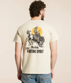 Graphic T-Shirts | JEDCo Modelo Fighting Spirit Bronco T-Shirt Sand