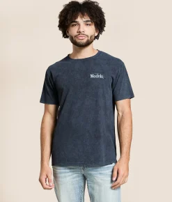 Changes Modelo Half Skull T-Shirt Black Mineral Wash