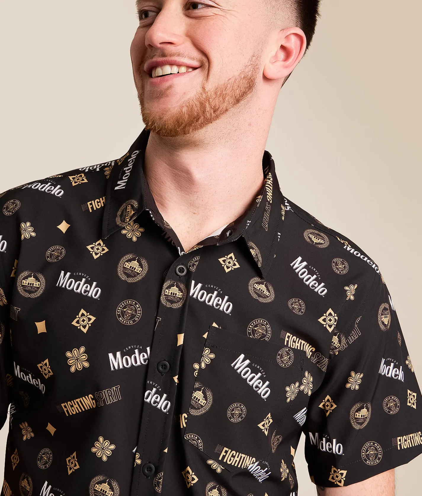 Tops | Bioworld Modelo Stretch Shirt Black
