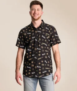 Tops | Bioworld Modelo Stretch Shirt Black
