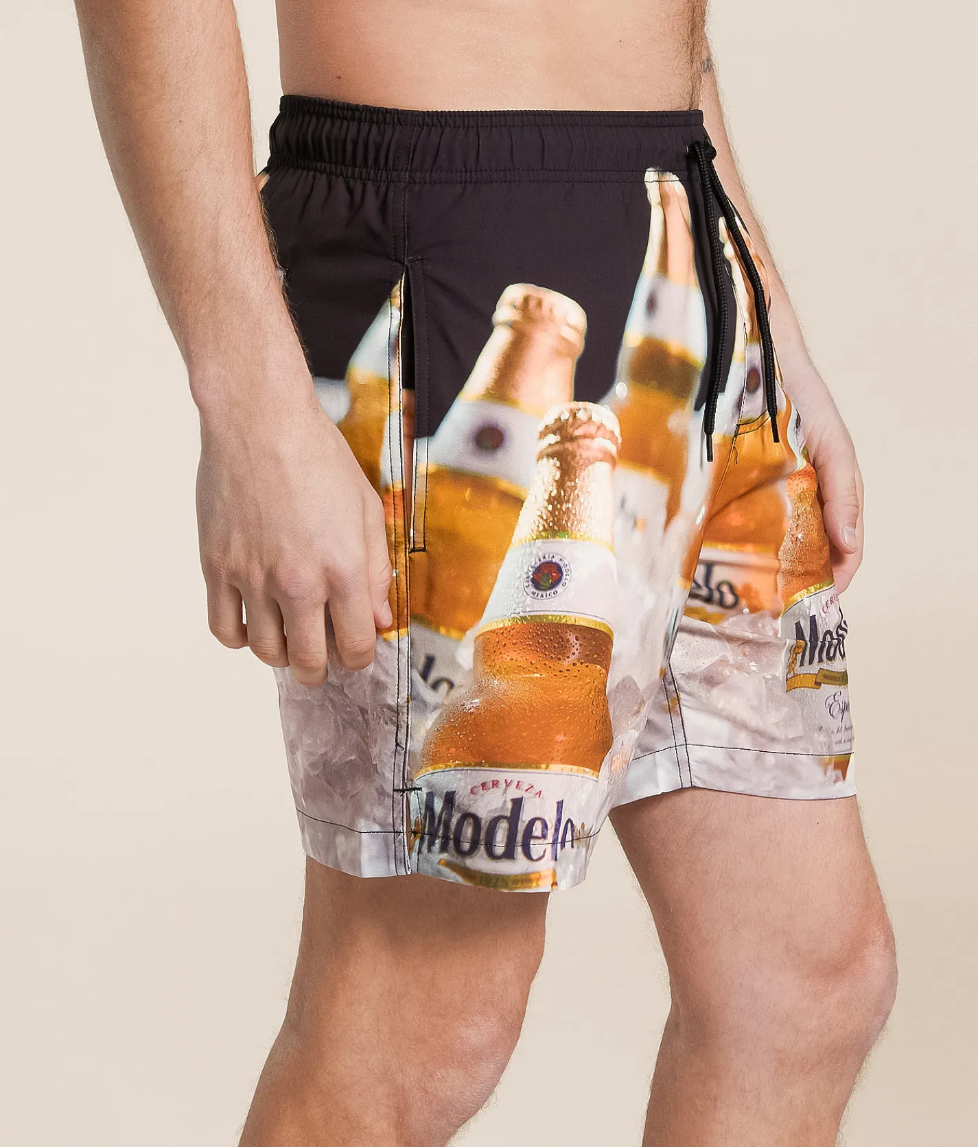 Bottoms|Swimwear | Bioworld Modelo Stretch Swim Trunks Black