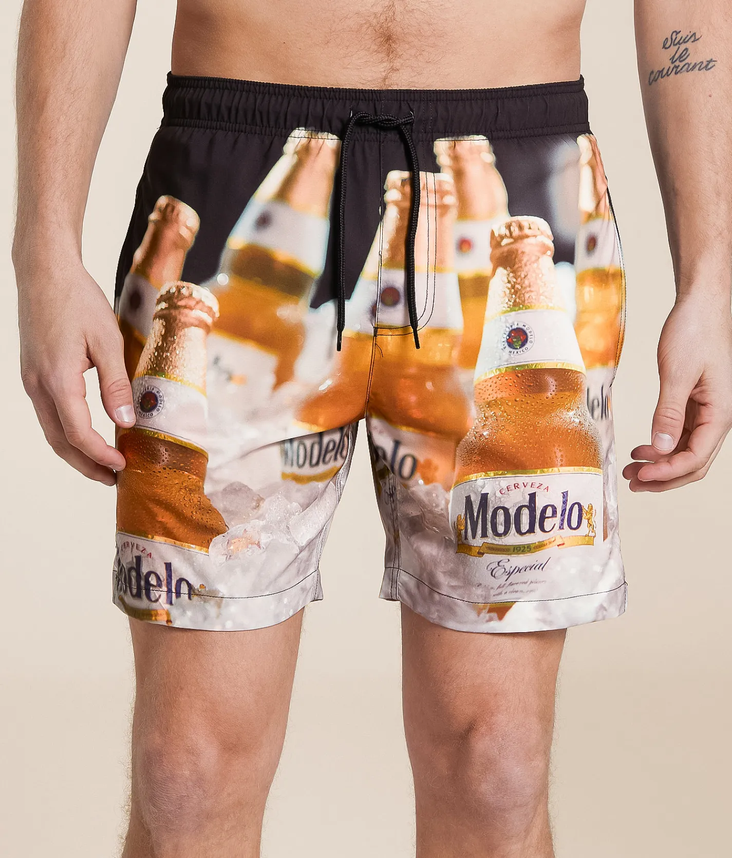 Bottoms|Swimwear | Bioworld Modelo Stretch Swim Trunks Black
