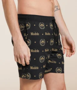 Swimwear | Bioworld Modelo Stretch Swim Trunks Black