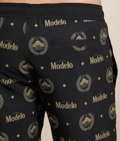 Bioworld Modelo Stretch Swim Trunks Black Hot