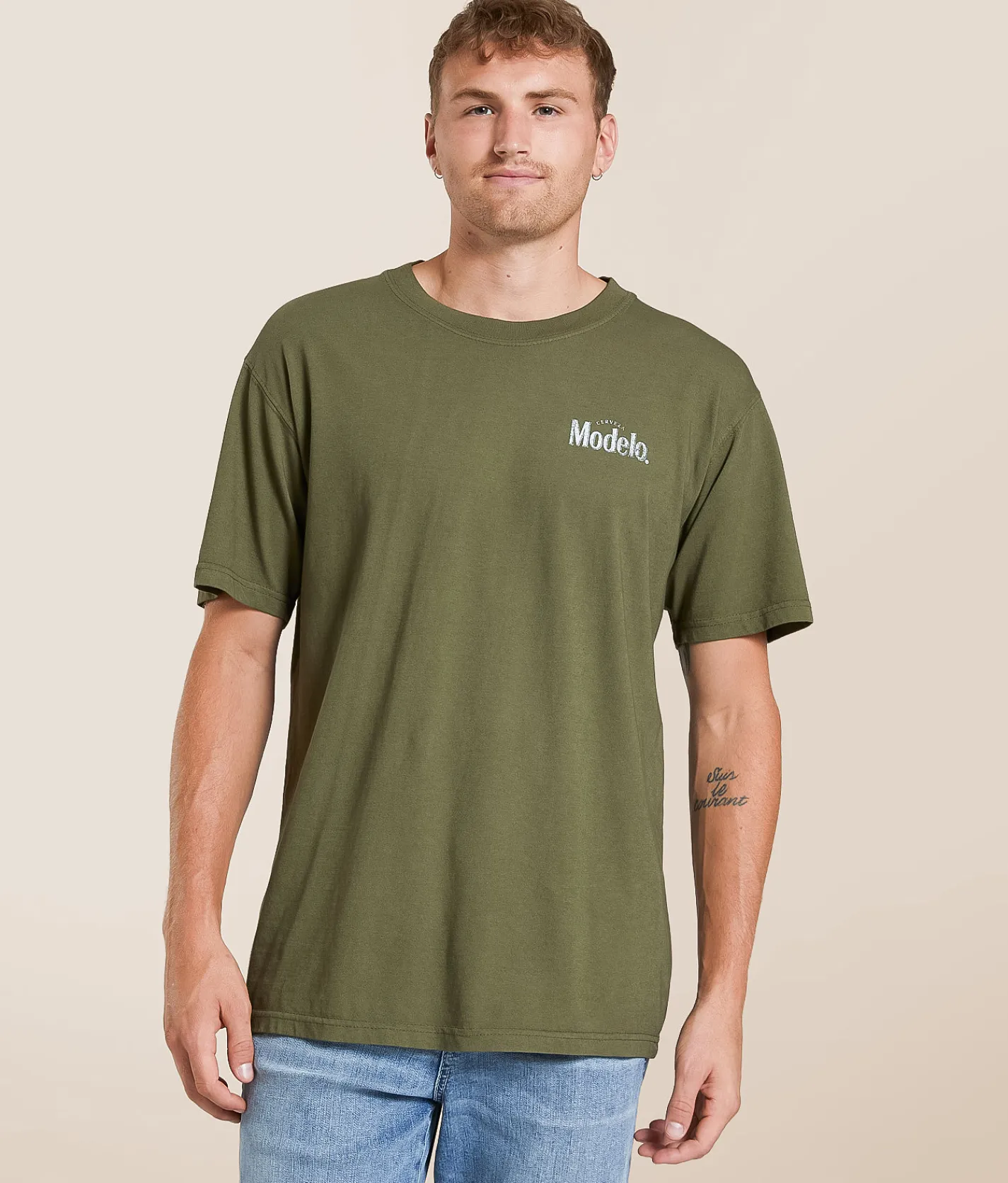 Changes Modelo Text Rope T-Shirt Sage Outlet