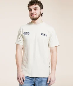 Graphic T-Shirts | tee luv Modelo Tradition T-Shirt Cream