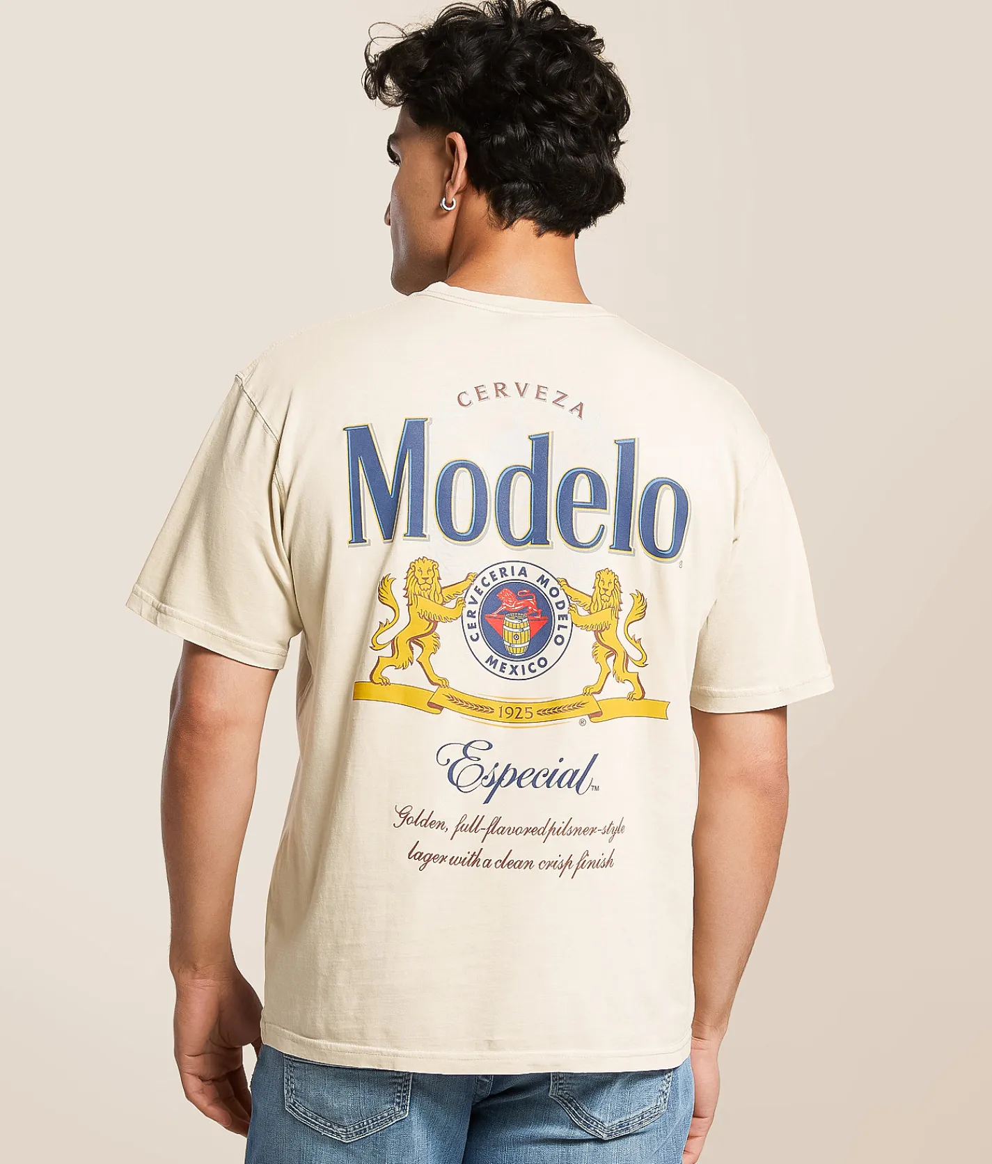 Changes Modelo Vintage Label T-Shirt Natural Outlet