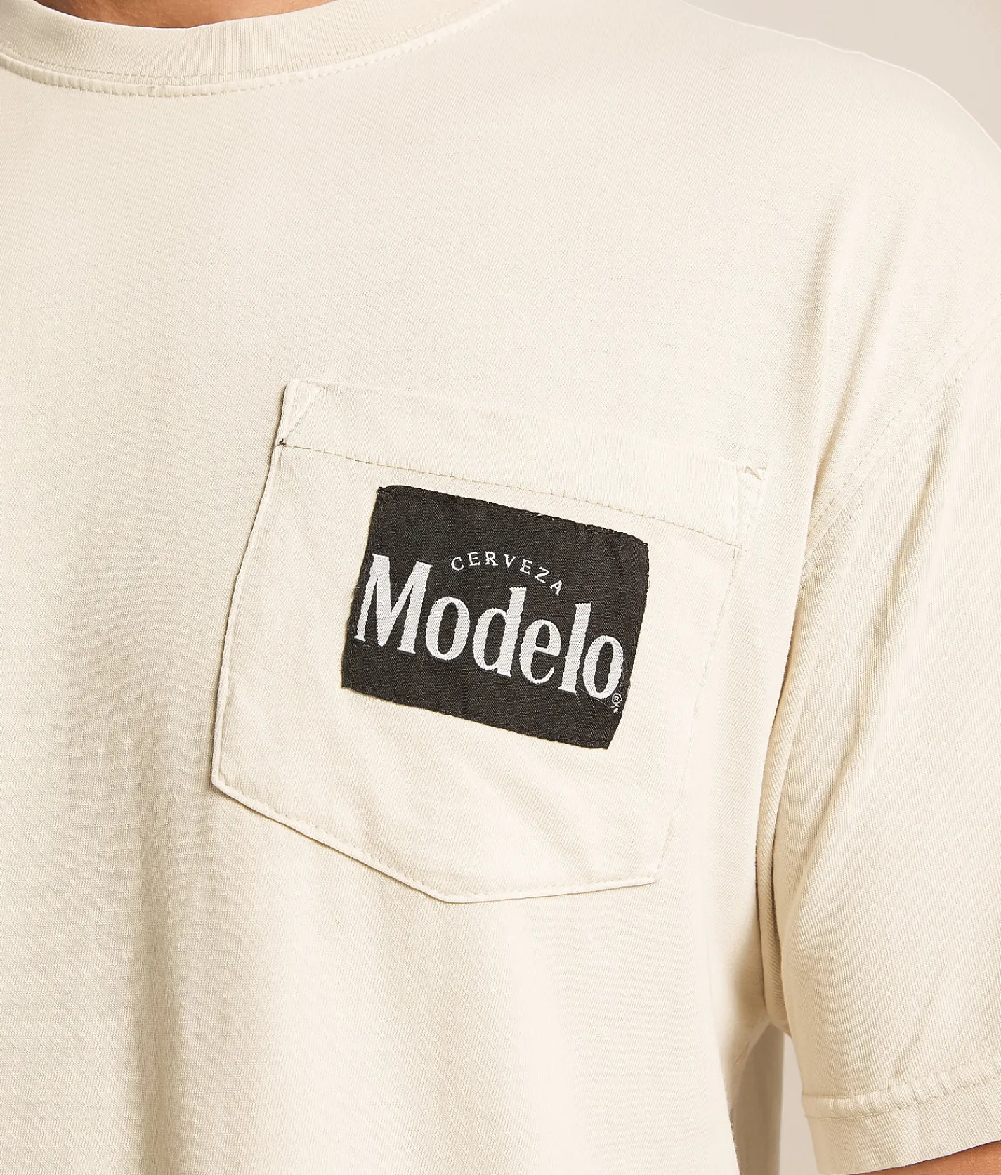 Changes Modelo Vintage Label T-Shirt Natural Outlet
