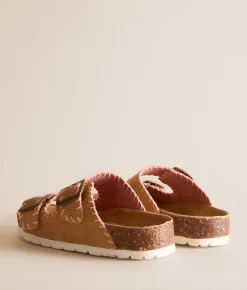 Shoes | Roan by Bed Stu Mode Whipstitch Leather Sandal Cream