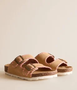 Shoes | Roan by Bed Stu Mode Whipstitch Leather Sandal Cream
