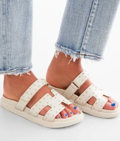 Shoes | Mata Modish Studded Sandal Nude