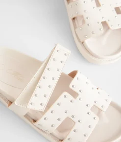 Shoes | Mata Modish Studded Sandal Nude