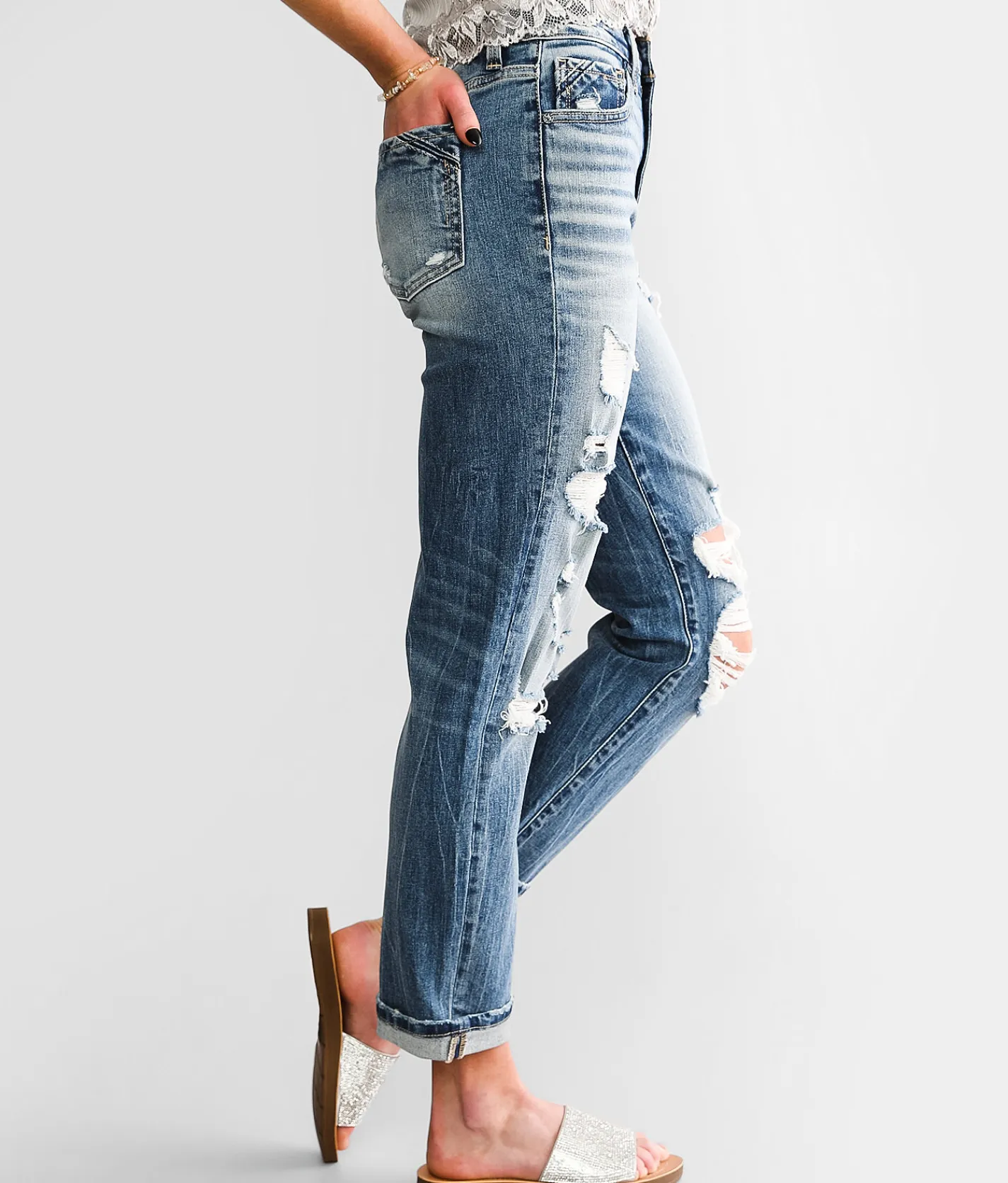 Buckle Black Mom Jean Blue Ridge Sale