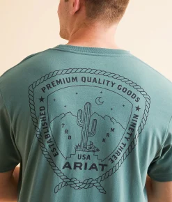 Graphic T-Shirts | Ariat Monoline Western T-Shirt Silver Pine