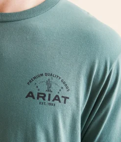Graphic T-Shirts | Ariat Monoline Western T-Shirt Silver Pine