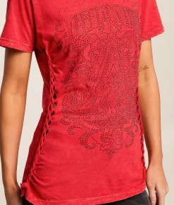 Tops | Affliction Monolithic Echo T-Shirt Cherry Lava Wash