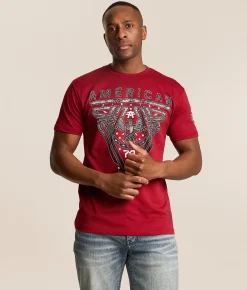 Tops|Graphic T-Shirts | American Fighter Monrovia T-Shirt Scooter Rhubarb