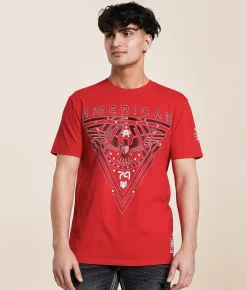 American Fighter Monrovia T-Shirt Red Reactive Sale
