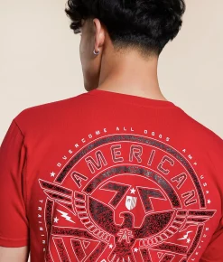 American Fighter Monrovia T-Shirt Red Reactive Sale