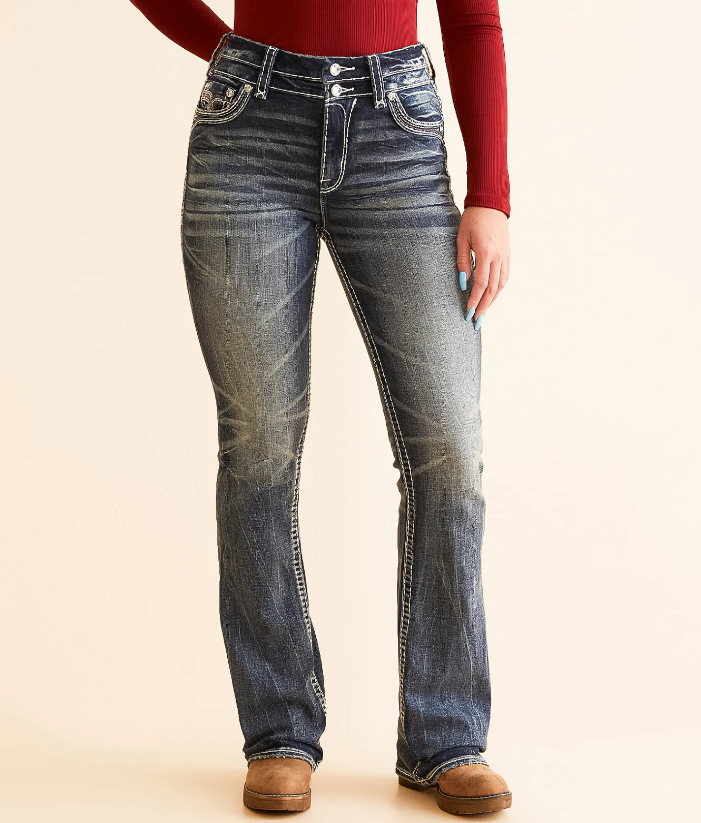 Jeans|Bottoms | Rock Revival Montara Curvy Boot Stretch Jean Montara HB203