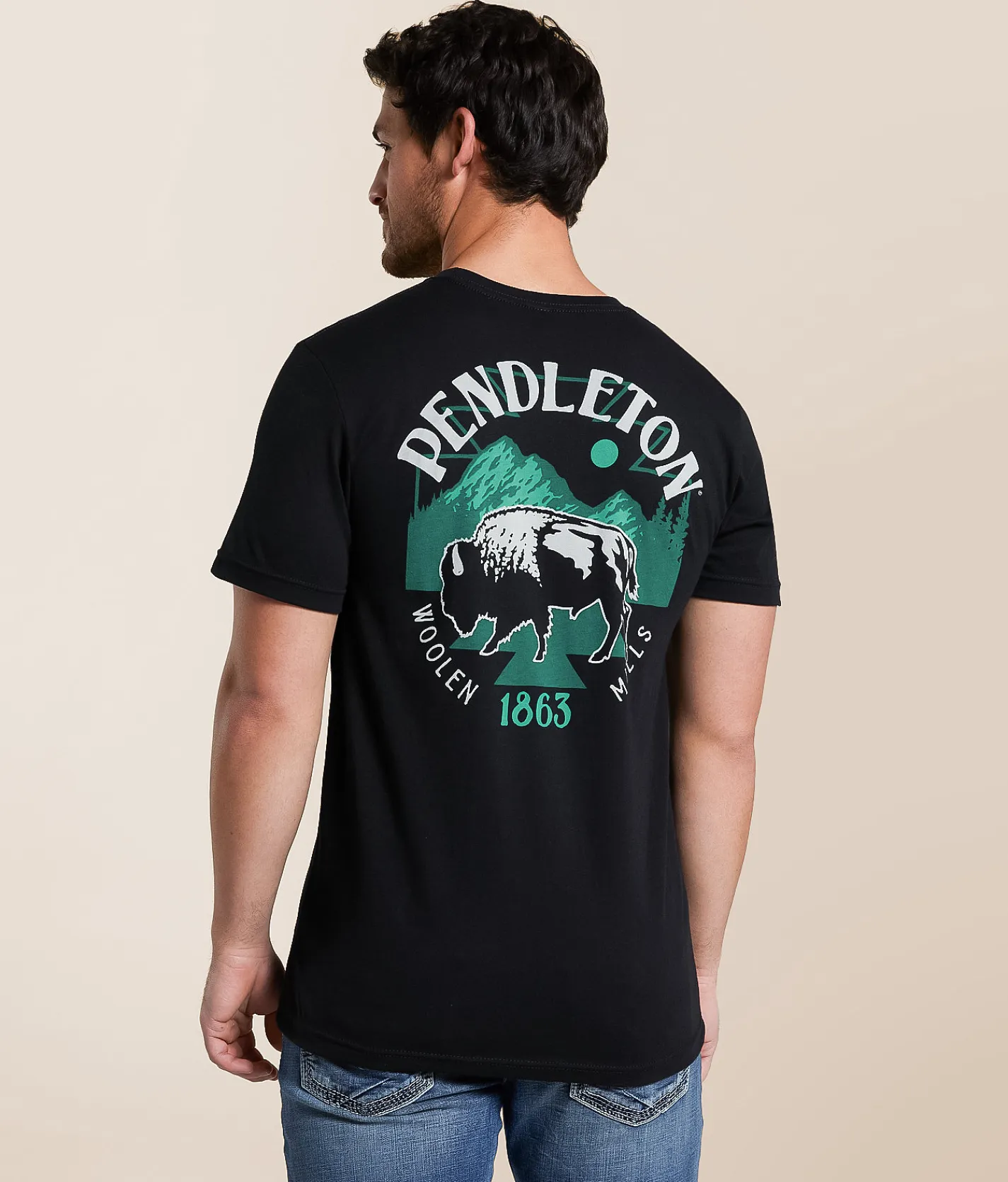 Graphic T-Shirts | Pendleton Moonlight Bison T-Shirt Black