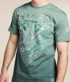Tops | American Fighter Morada T-Shirt Gray Mist Trellis