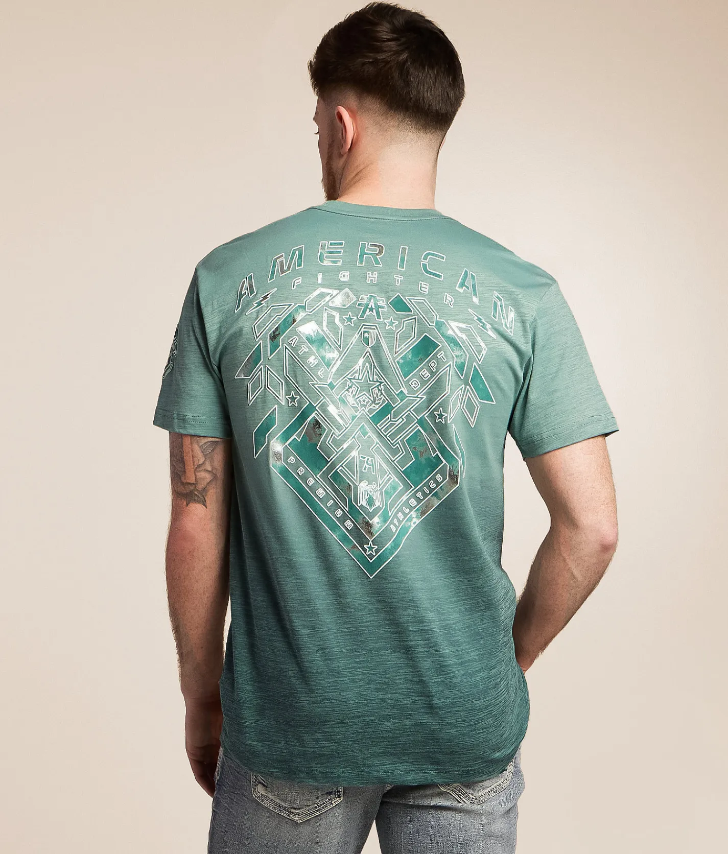 American Fighter Morada T-Shirt Gray Mist Trellis Discount