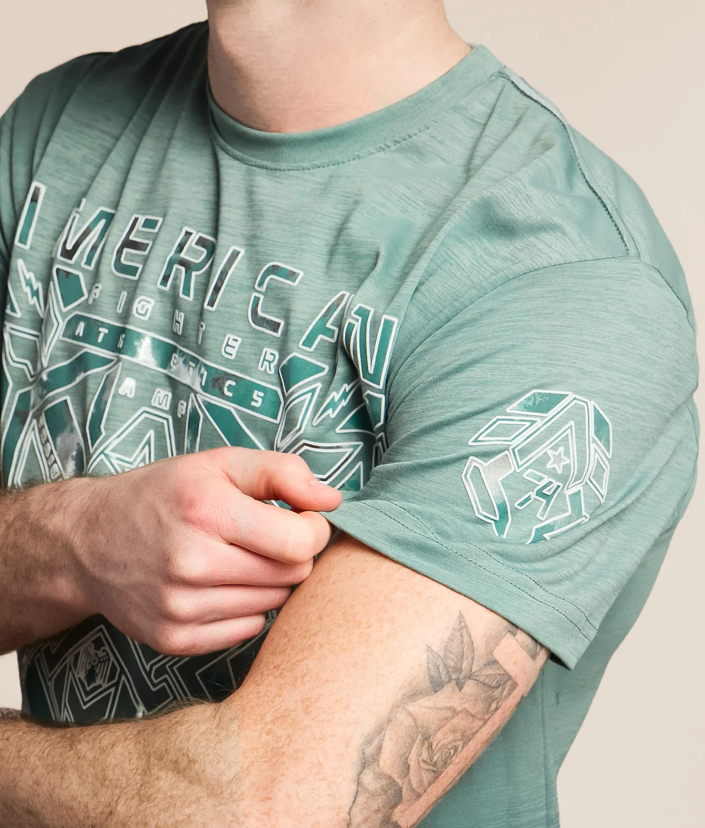 American Fighter Morada T-Shirt Gray Mist Trellis Discount