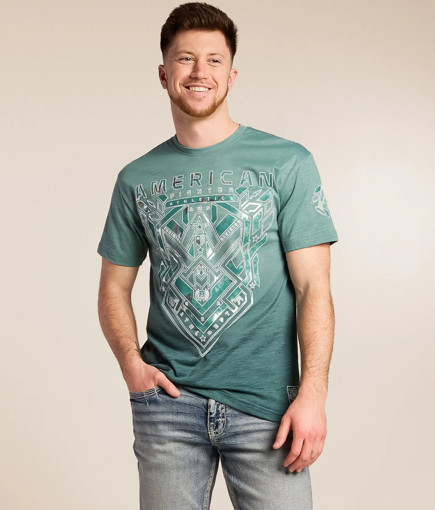 American Fighter Morada T-Shirt Gray Mist Trellis Discount