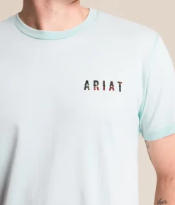 Tops | Ariat More Cowboy Thank You T-Shirt Quiet Tide