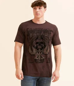 Affliction Mortal Suit T-Shirt Deep Mahogany Online