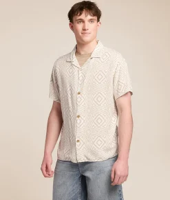 Tops | Rhythm Mosaic Shirt Tobacco