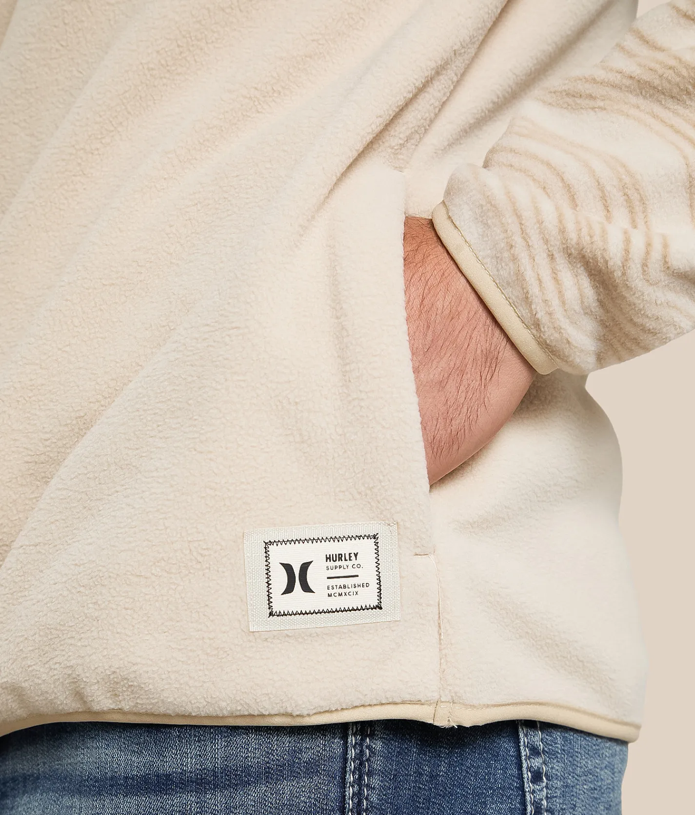 Tops | Hurley Motion Blocked Windchill Pullover Bone