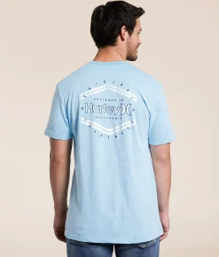 Graphic T-Shirts | Hurley Motion T-Shirt White Blue Heroic