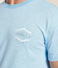 Graphic T-Shirts | Hurley Motion T-Shirt White Blue Heroic