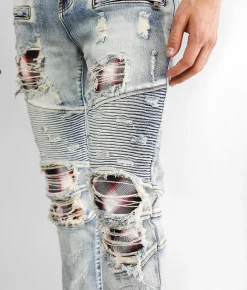 Sale Jeans|Bottoms | PREME Moto Skinny Stretch Jean Indigo