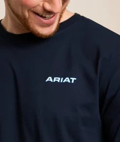 Tops | Ariat Mountaineer T-Shirt Navy Ink
