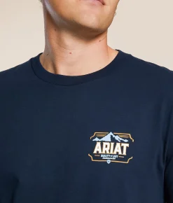 Tops|Graphic T-Shirts | Ariat Mountain Fresh Grit T-Shirt New Navy