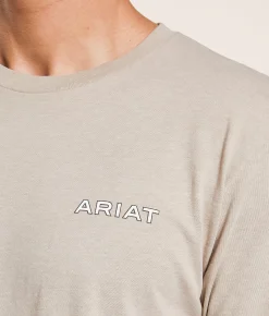 Ariat Mountain Man T-Shirt Brindle Heather New