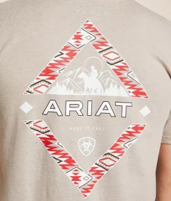 Ariat Mountain Man T-Shirt Brindle Heather New