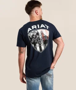 Tops|Graphic T-Shirts | Ariat Mountain Patriot T-Shirt Navy Ink
