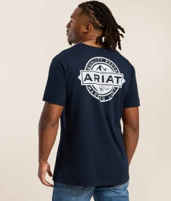 Graphic T-Shirts | Ariat Mountain Seal T-Shirt Navy Ink